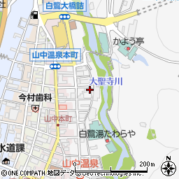 石川県加賀市山中温泉東町１丁目マ30周辺の地図