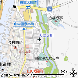 石川県加賀市山中温泉東町１丁目マ30周辺の地図
