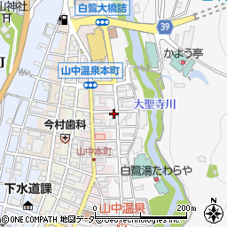 石川県加賀市山中温泉東町１丁目マ14周辺の地図