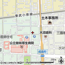群馬県館林市成島町267-3周辺の地図