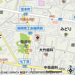 藤岡商工会議所周辺の地図