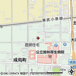 群馬県館林市成島町291-4周辺の地図