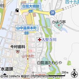 石川県加賀市山中温泉東町１丁目マ24周辺の地図