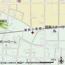 群馬県館林市成島町340周辺の地図