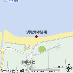 浜地海水浴場周辺の地図