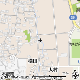 長野県松本市大村1106周辺の地図