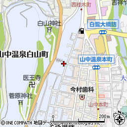 石川県加賀市山中温泉白山町周辺の地図
