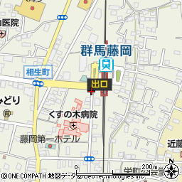 群馬藤岡駅周辺の地図