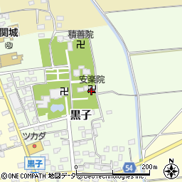 茨城県筑西市黒子周辺の地図