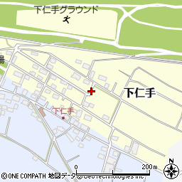 埼玉県本庄市下仁手周辺の地図