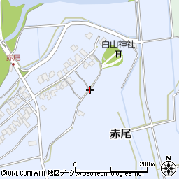 福井県あわら市赤尾周辺の地図