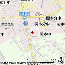 茨城県筑西市関本中62周辺の地図