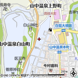 石川県加賀市山中温泉白山町チ周辺の地図