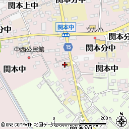 茨城県筑西市関本中54周辺の地図