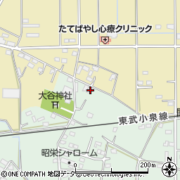 群馬県館林市成島町319周辺の地図