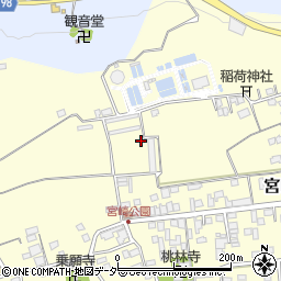 武井農園鶏舎周辺の地図
