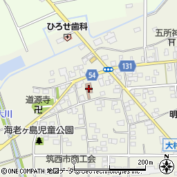 明野郵便局周辺の地図