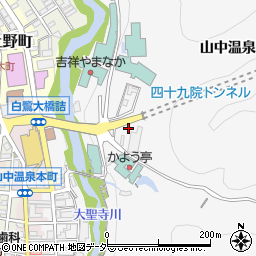 石川県加賀市山中温泉東町周辺の地図