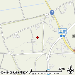 茨城県石岡市上曽周辺の地図