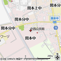茨城県筑西市関本中33周辺の地図