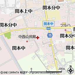 茨城県筑西市関本中52周辺の地図