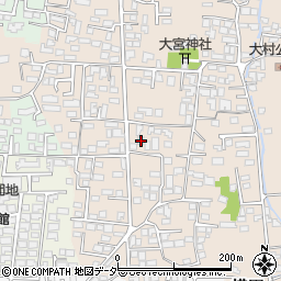 長野県松本市大村332周辺の地図