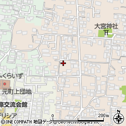 長野県松本市大村342-1周辺の地図