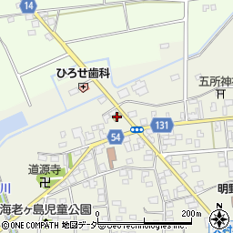 セブンイレブン明野海老ヶ島店周辺の地図