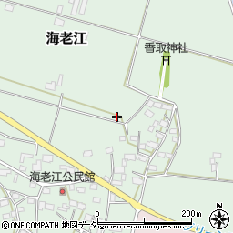 茨城県筑西市海老江周辺の地図