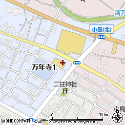 ウエルシア薬局　本庄万年寺店周辺の地図