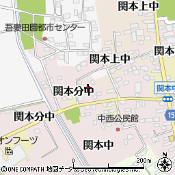 茨城県筑西市関本中20周辺の地図