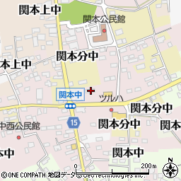 茨城県筑西市関本中92周辺の地図