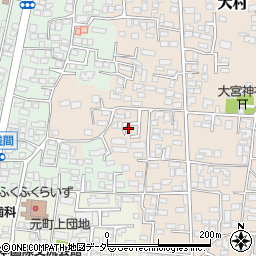 長野県松本市大村595-1周辺の地図