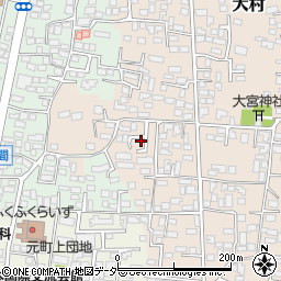 長野県松本市大村595周辺の地図