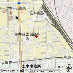 群馬県館林市新栄町周辺の地図