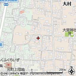 長野県松本市大村593周辺の地図