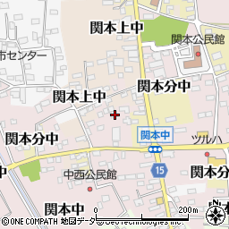 茨城県筑西市関本中210周辺の地図