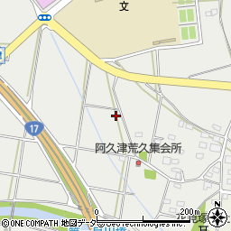 群馬県太田市阿久津町周辺の地図