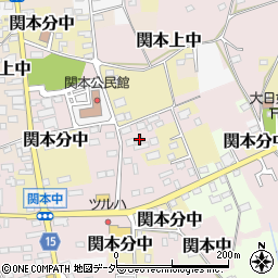 茨城県筑西市関本中102周辺の地図
