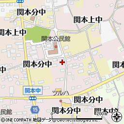 茨城県筑西市関本中107周辺の地図