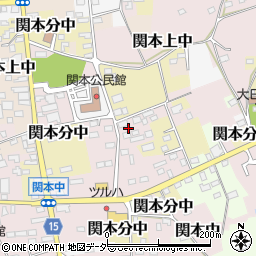 茨城県筑西市関本中103周辺の地図
