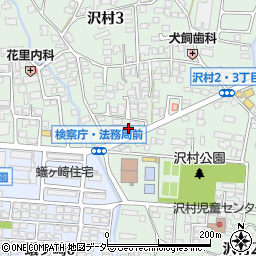 松本沢村簡易郵便局周辺の地図