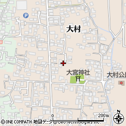 長野県松本市大村394周辺の地図