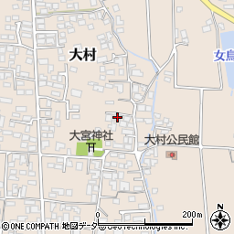 長野県松本市大村412周辺の地図