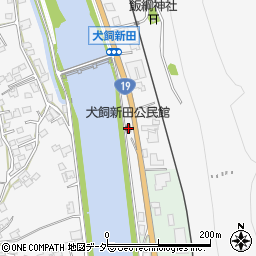 犬飼新田公民館周辺の地図