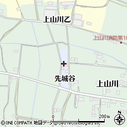茨城県結城市先城谷周辺の地図
