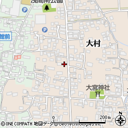 長野県松本市大村381周辺の地図