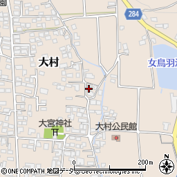 長野県松本市大村422周辺の地図