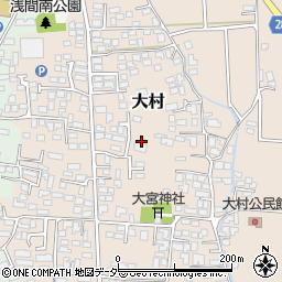 長野県松本市大村390周辺の地図