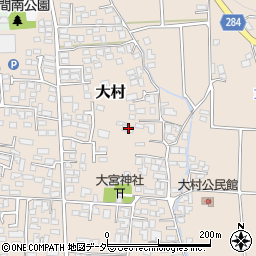 長野県松本市大村416周辺の地図